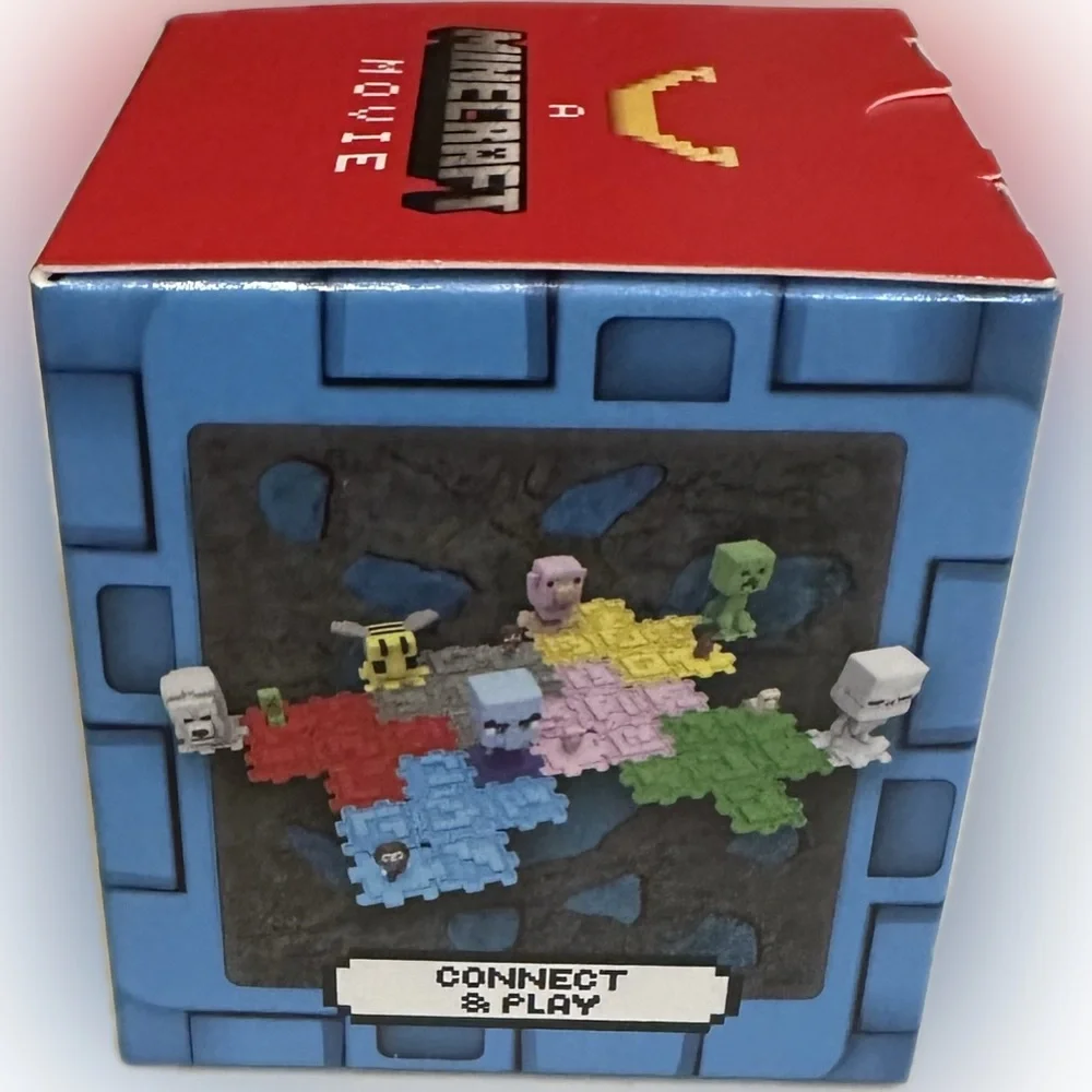 2025 MCDONALDS MINECRAFT MOVIE HAPPY MEAL TOY #7 DIAMOND BLOCK & STEVE SEALED
